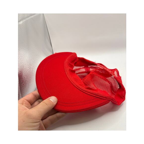 Vintage 90s Super Bowl XXIII Trucker Hat Cap Mesh Back Snapback Red OSFA USA - Picture 2 of 5